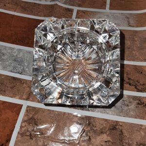 Elegant Lead Crystal Ashtray, Trinket Holder